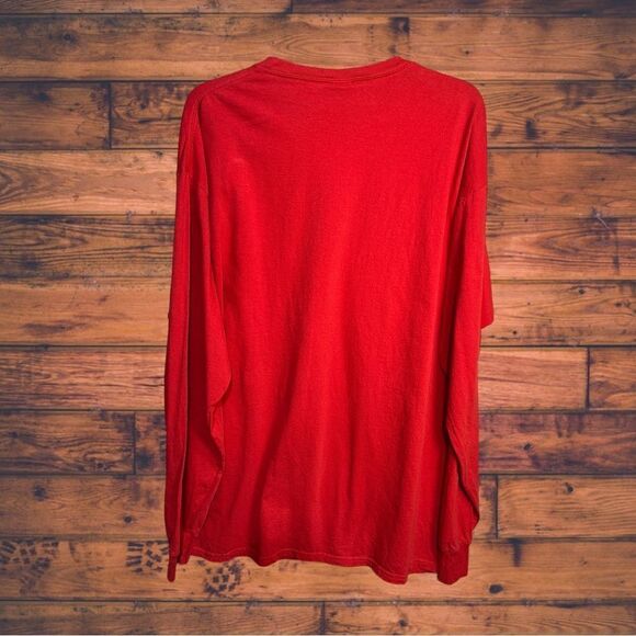 5 for $25š„Fruit Of Theā Loom Graphic Red Long SleeveāCotton T-Shirt XL - Picture 2 of 5